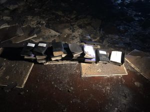 Not a single bible touched by flames after fire guts church
