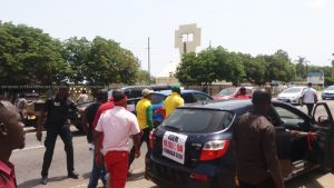 Seven groups demonstrate against luxury vehicle tax