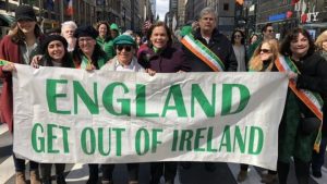 Sinn Féin criticised for ‘England get out of Ireland’ banner