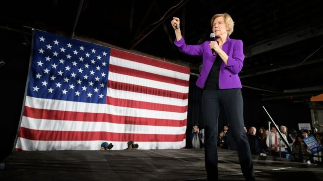 Ms Warren said the tech giants' power had warped US democracy