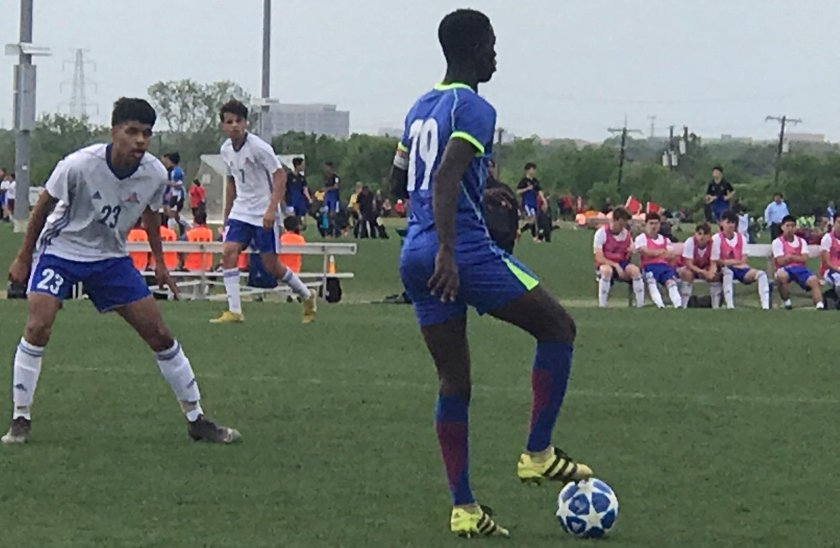 Bechem United U-17 captain, Emmanuel Awuah, on the ball