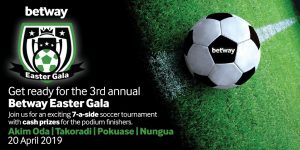 32 teams to participate in Betway Easter Gala 2019