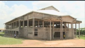 Antoa SHS: Uncompleted Assembly Hall being used as dining hall