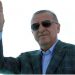 Turkish President Tayyip Erdogan greets his supporters during the opening ceremony of a highway in Bursa, Turkey, August 4, 2019. Cem Oksuz/Presidential Press Office/Handout via REUTERS.