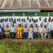 Mr. Joseph Aidoo (5th from right) and the Business head of Olam Cocoa, Mr. Eric Botwe (5th from left) join Cocoa Managers and college authorities for a picture after the interaction