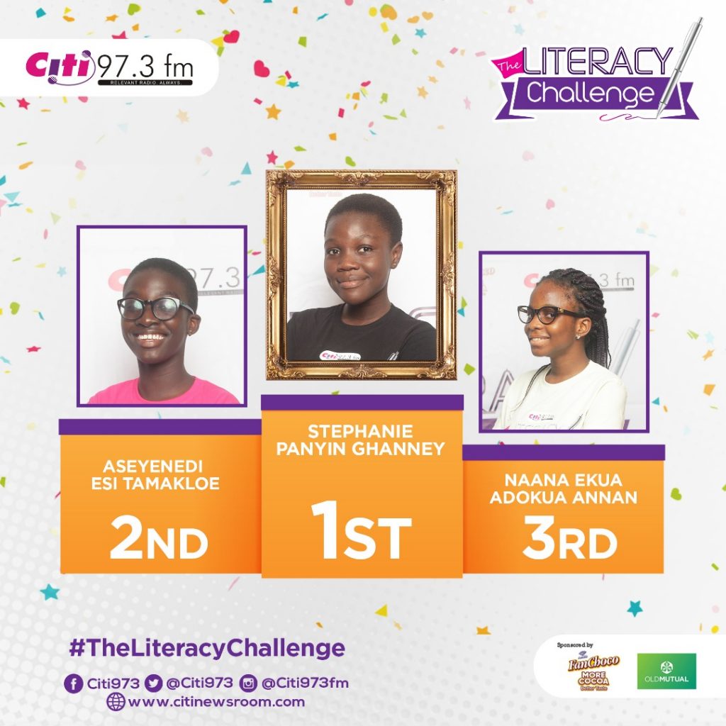 Citi FM/Citi TV present cash prize to The Literacy Challenge 2nd runner-up