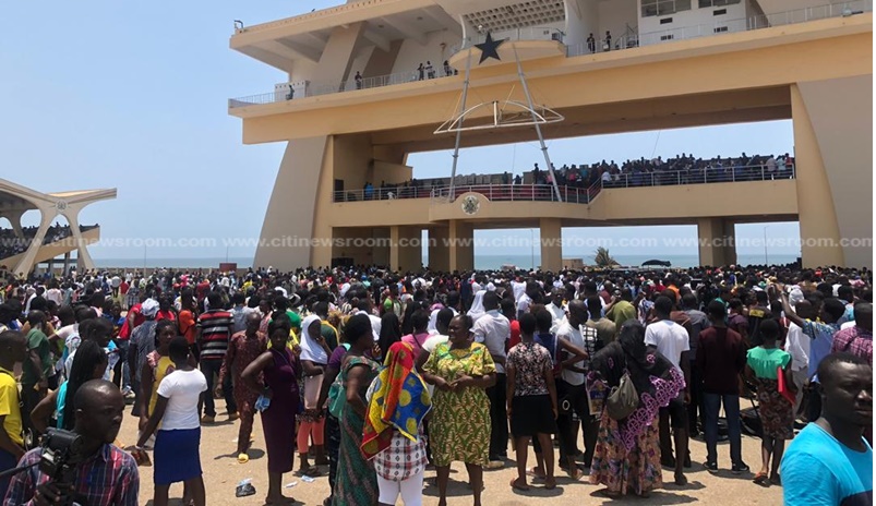 Students collapse as thousands gather at Black Star Square to chase SHS placement