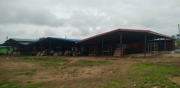 Rev. Abbeam Danso constructs market for Kasoa-Obom