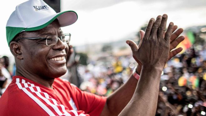 Maurice Kamto was detained in January after a series of protests against last year's presidential election result