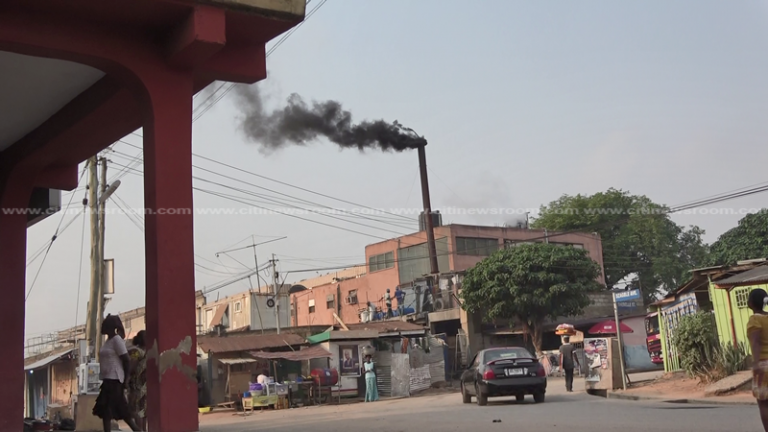 air pollution at akweteyman