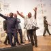 President Akufo-Addo and Vice President Mahamudu Bawumia at the end of the event