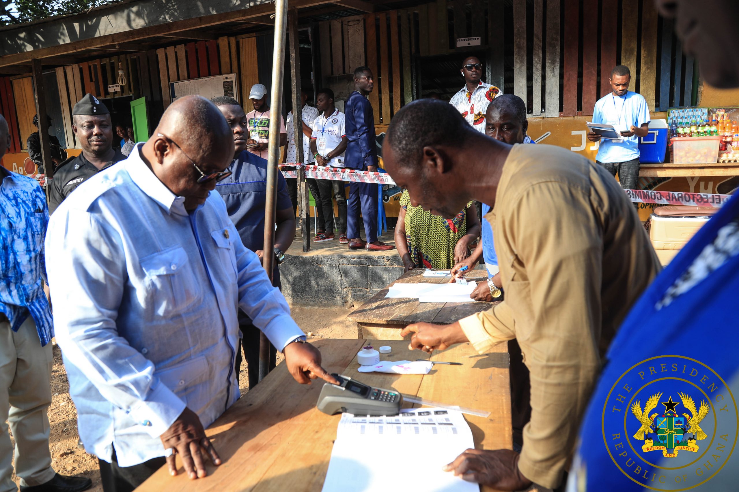 Nana Addo votes in District Assembly elections [Photos]