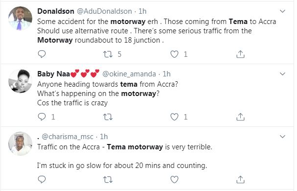 Heavy vehicular traffic on Accra-Tema Motorway
