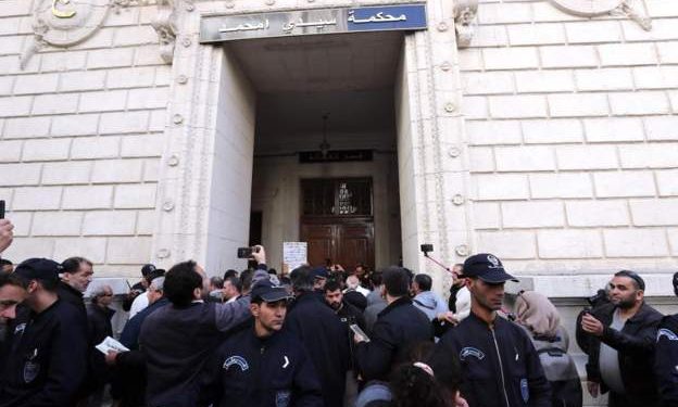 The trial has drawn crowds to the court in Algiers