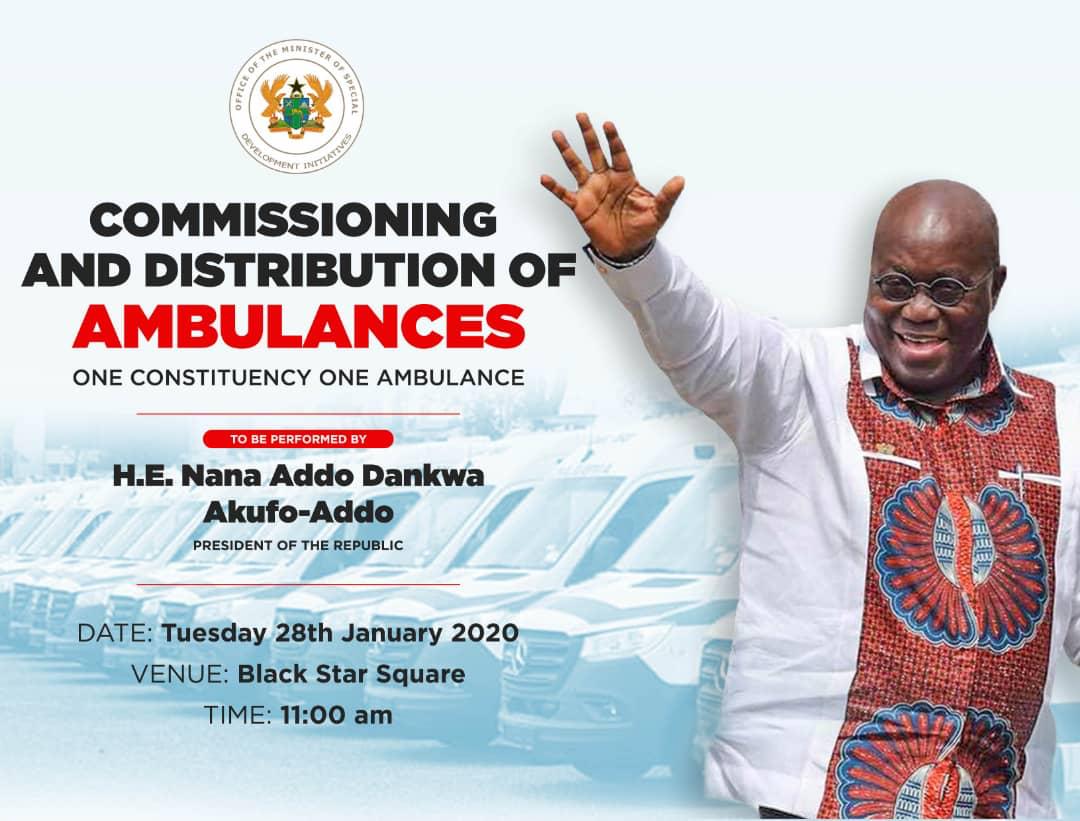 Akufo-Addo to commission 307 ambulances today