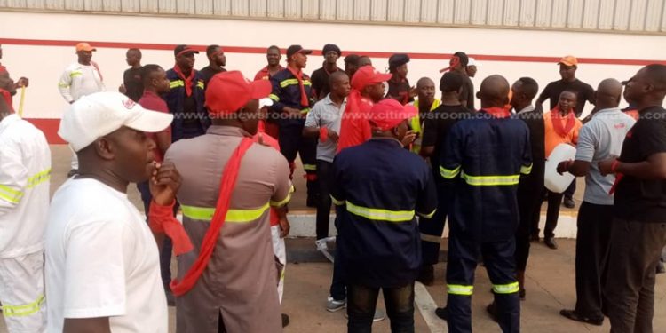 Workers of Coca-Cola Ghana protest against removal of MD