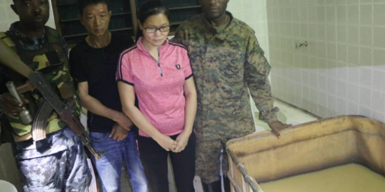 File photo: Chinese nationals arrested for engaging in illegal small scale mining