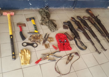 These items were retrieved from the deceased robbers