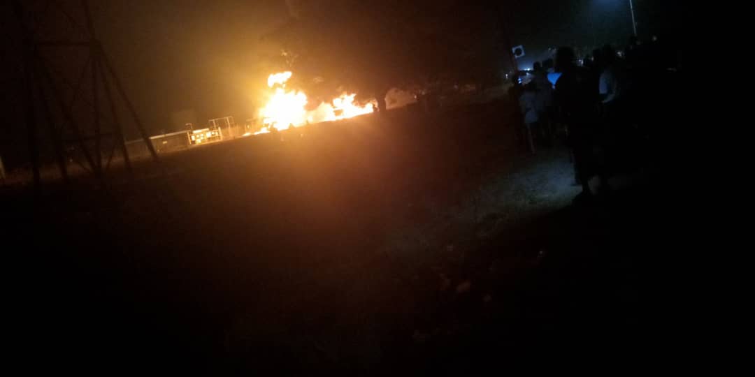 Three fuel tankers razed by fire near BOST depot at Buipe