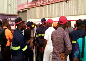 Workers of Coco-Cola Ghana protest against removal of MD