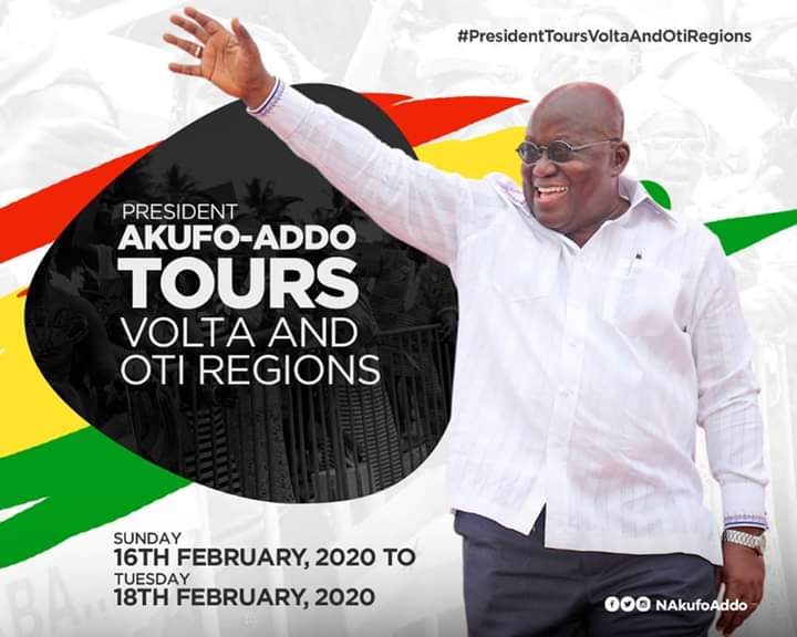 Akufo-Addo begins 3-day tour of Oti, Volta Regions
