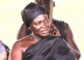 The late Queen Mother of the Sunyani Traditional Area, Nana Yaa Nyamaa Poduo II.