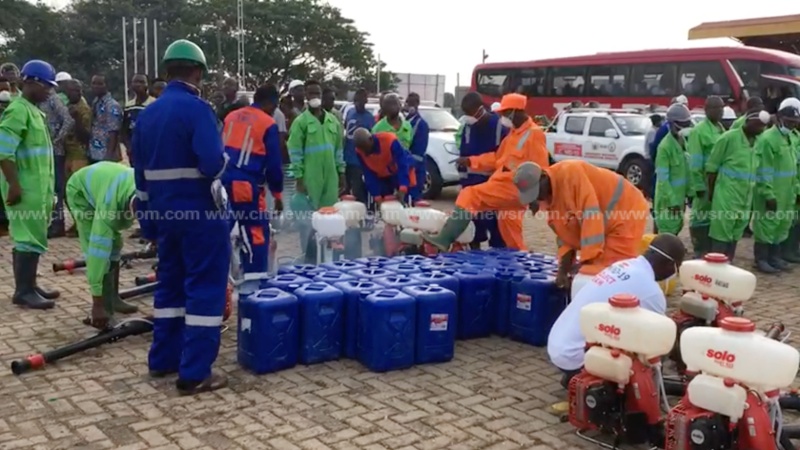 Disinfection of markets in Ahafo, Bono and Bono East begins