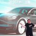 Elon Musk unveiled the first made-in-China Tesla Model 3 cars in January