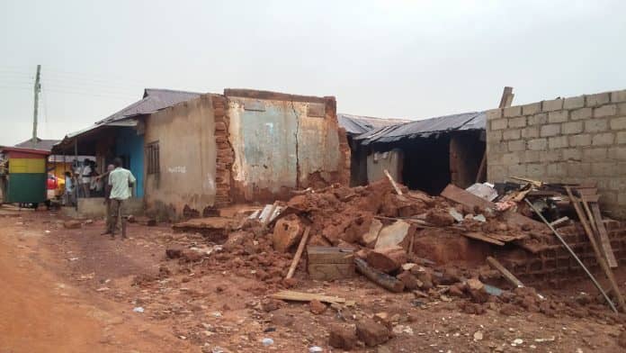 Techiman North: Hundreds rendered homeless after rainstorm at Aworowa