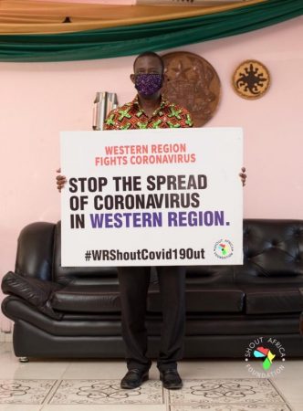 Western Regional Minister backs Shout Africa Foundation’s COVID-19 campaign