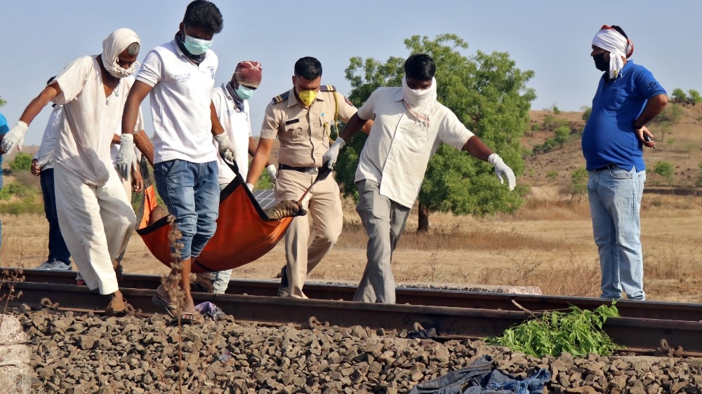 India: Train crushes home-bound migrant workers sleeping on tracks after losing jobs