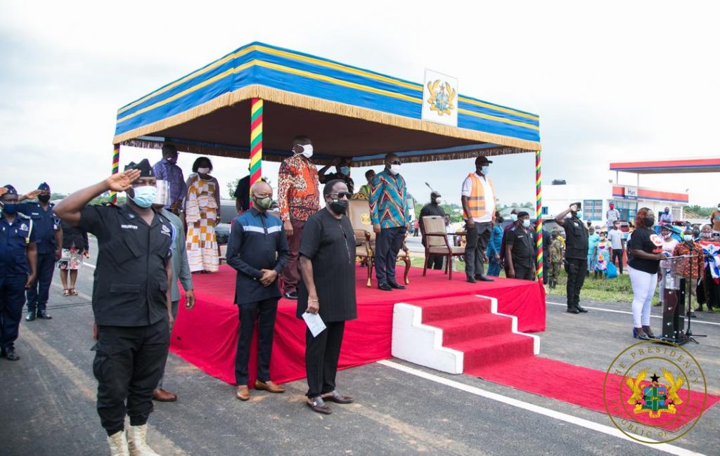 Nana Addo urges road users to obey traffic regulations on Suhum Interchange