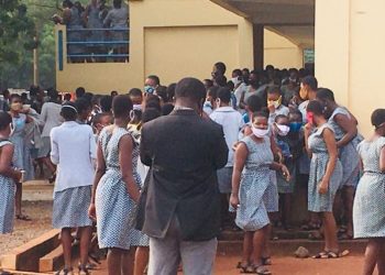 Students demonstrated Accra Girls SHS after COVID-19 infections