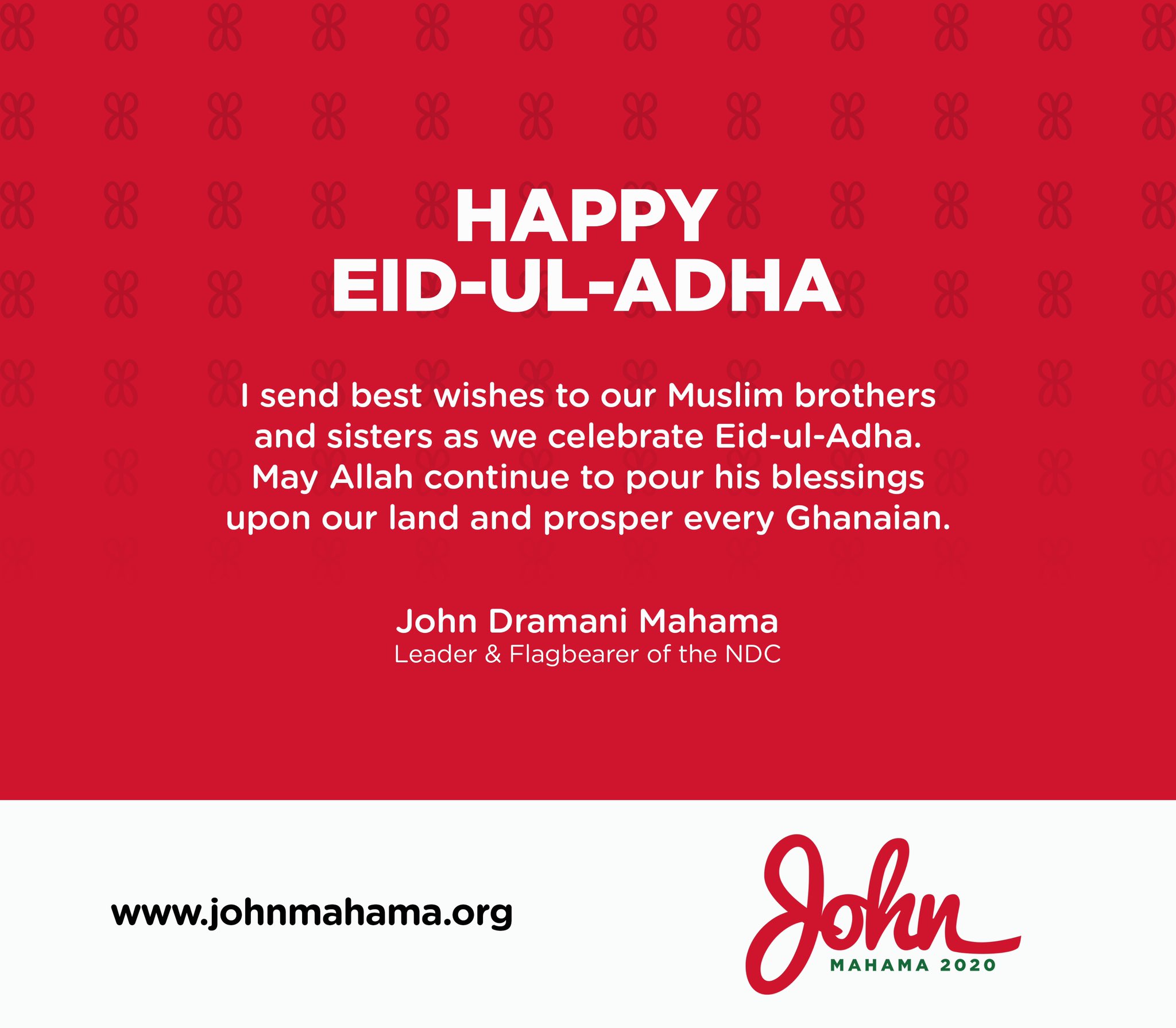 Mahama wishes Muslims well as they celebrate Eid-Ul-Adha