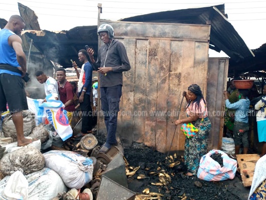 Parts of Kumasi Central Market gutted by fire