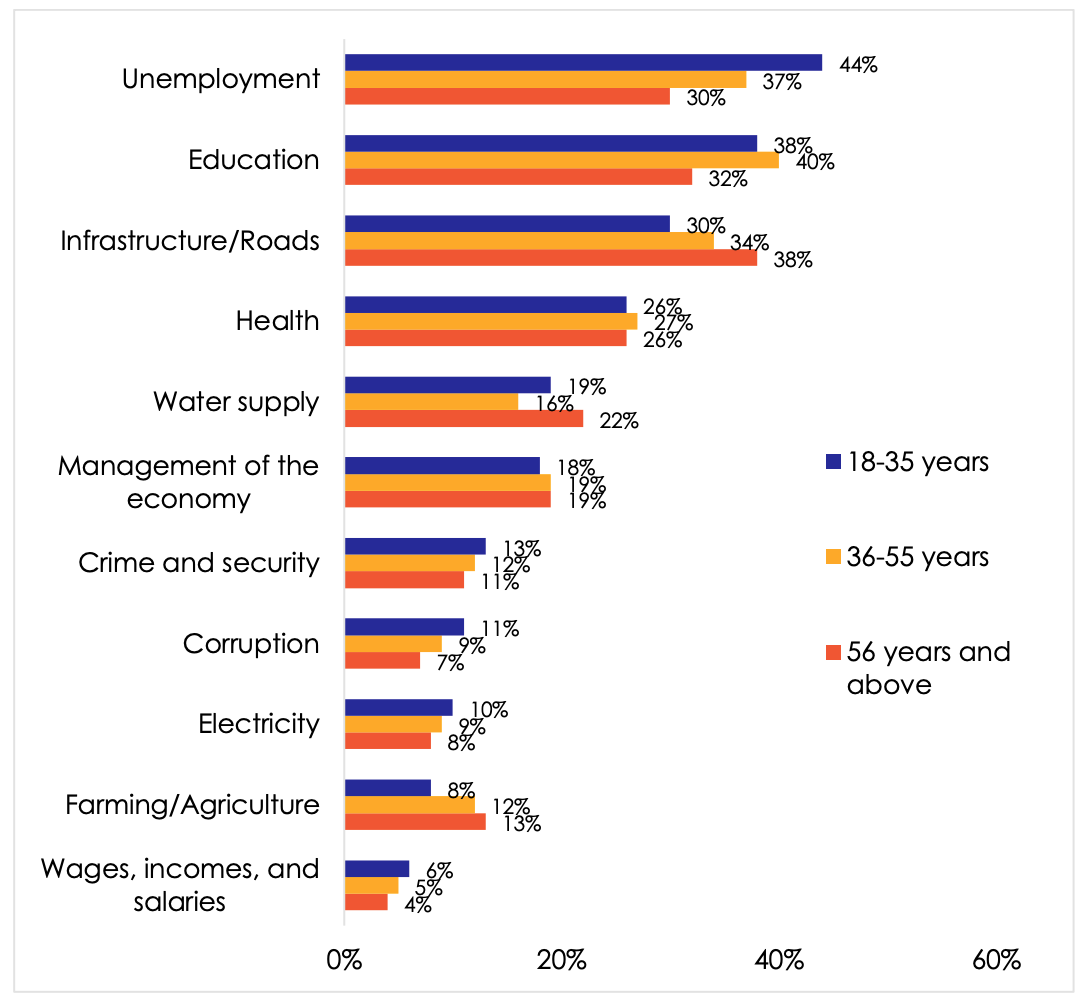 Unemployment, education priority concerns for Ghana’s youth – Afrobarometer report