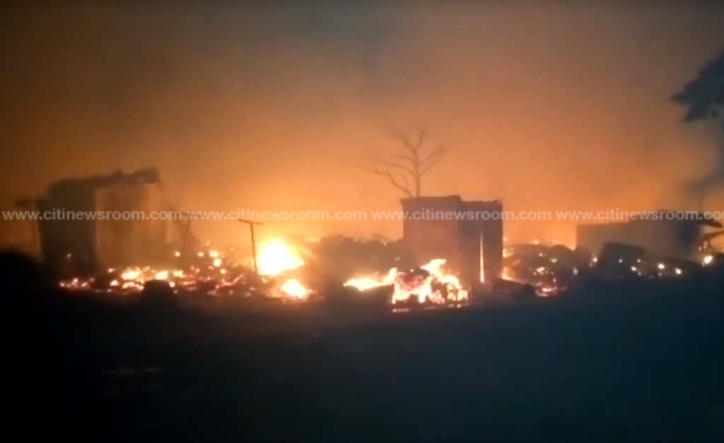 Fire destroys structures at ‘kiosks estate’ at Shiashie