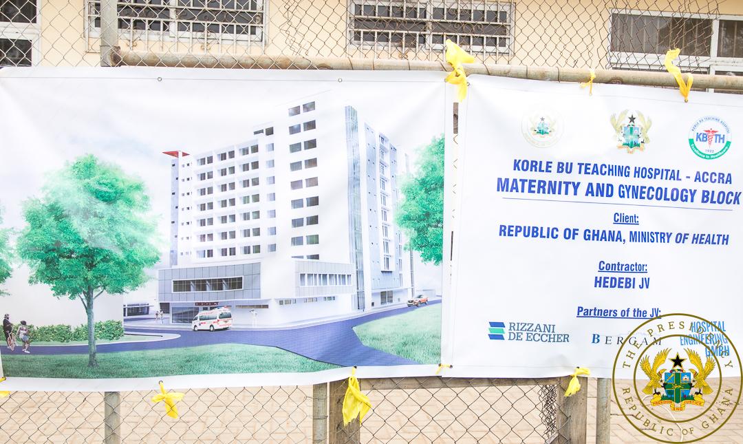 Akufo-Addo cuts sod for 400-bed maternity block, 101-bed urology centre at Korle-Bu