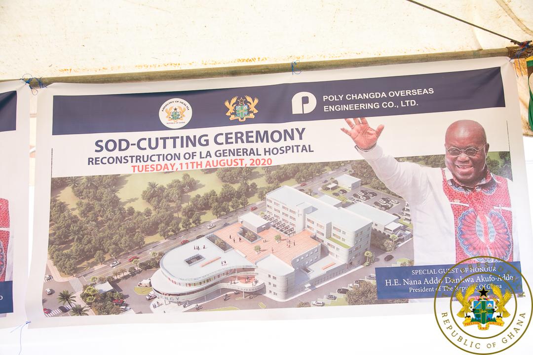 Akufo-Addo cuts sod for €68 million La General Hospital redevelopment project