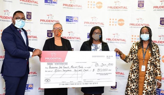 Left to Right: Tetteh Ayitevie Chief Strategy Officer at Prudential Life; Janet Butler Vice President, Africa Region, United Way Worldwide; Dr Grace Diabah, Head, Department of Linguistics, University of Ghana and Dr Agnes Ntibanyurwa, Deputy representative of UNFPA