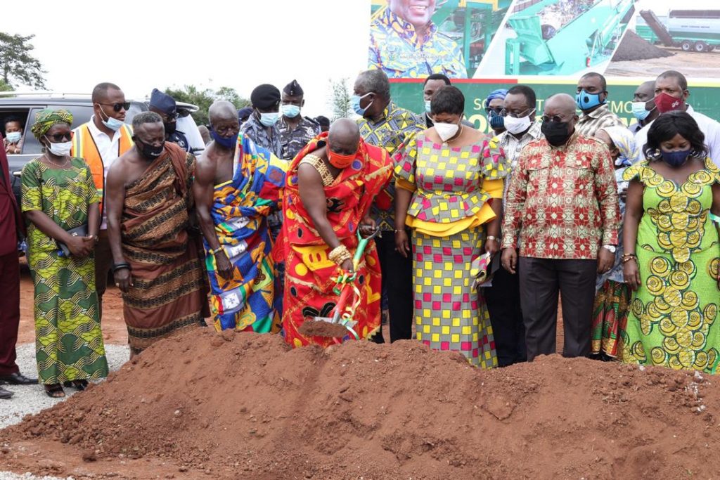 Akufo-Addo cuts sod for construction of solid waste treatment plant in Bono Region