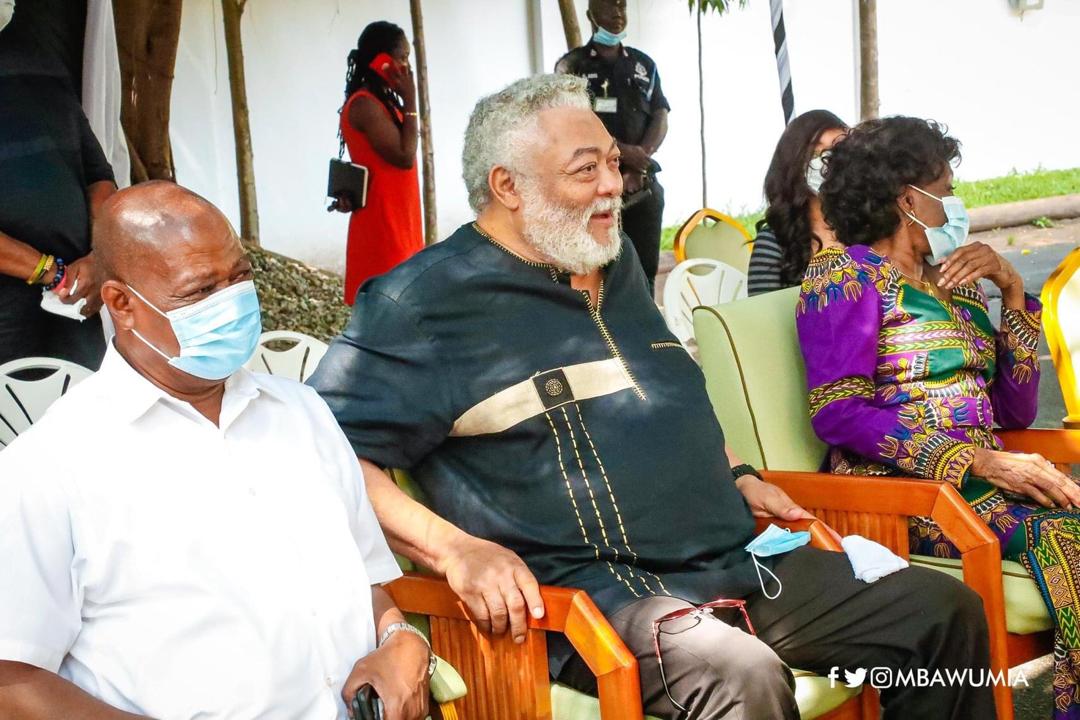Bawumia leads government delegation to commiserate with Rawlings after mother’s death [Photos]