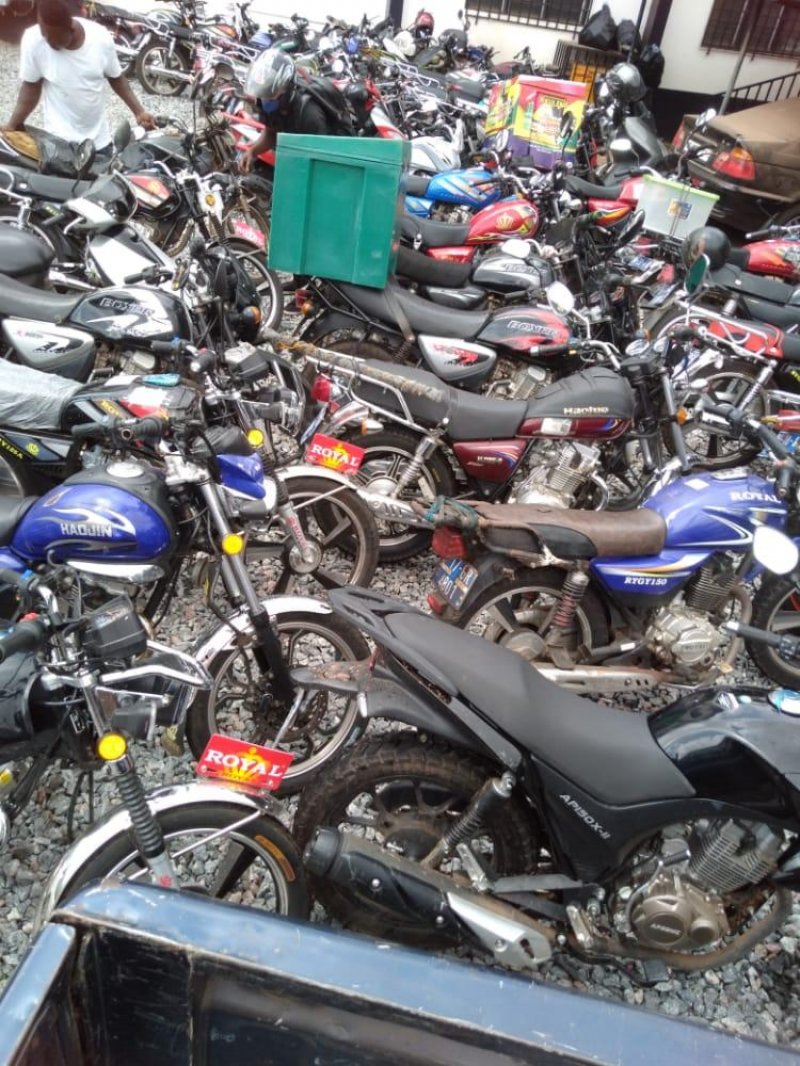 Police impound 60 motorbikes for traffic offences