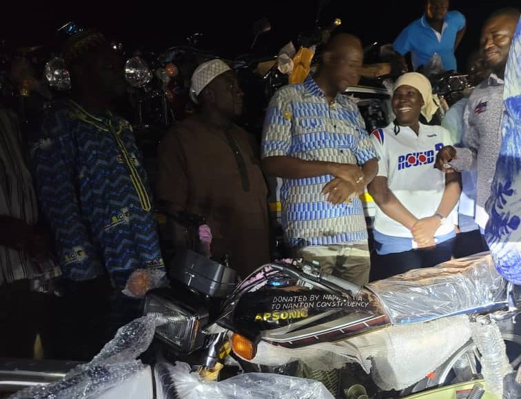 Napaga Tia donates 13 motorbikes to two constituencies