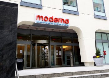 CAMBRIDGE, MASSACHUSETTS - MAY 08: A view of Moderna headquarters on May 08, 2020 in Cambridge, Massachusetts. Moderna was given FDA approval to continue to phase 2 of Coronavirus (COVID-19) vaccine trials with 600 participants.  (Photo by Maddie Meyer/Getty Images)