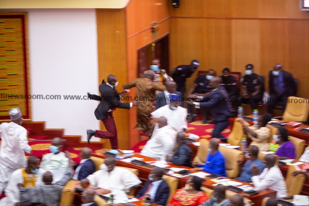 Carlos Ahenkorah snatches ballot papers during Speaker of Parliament election [Photos]