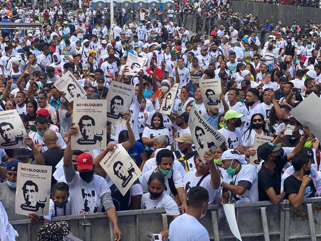 Venezuela opposition leads protest in Caracas over Alex Saab arrest
