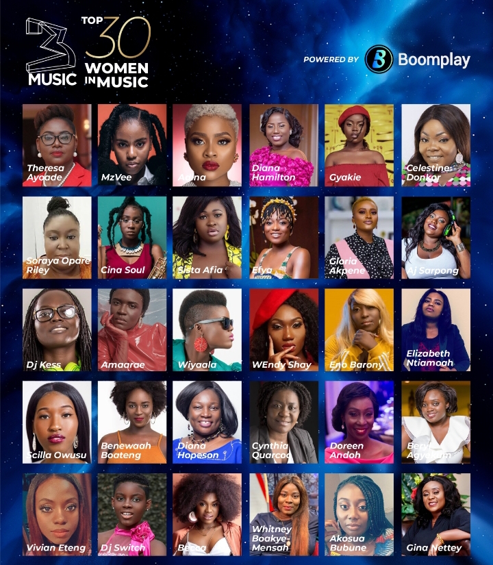 3Music Awards organisers name Top 30 Women in Music