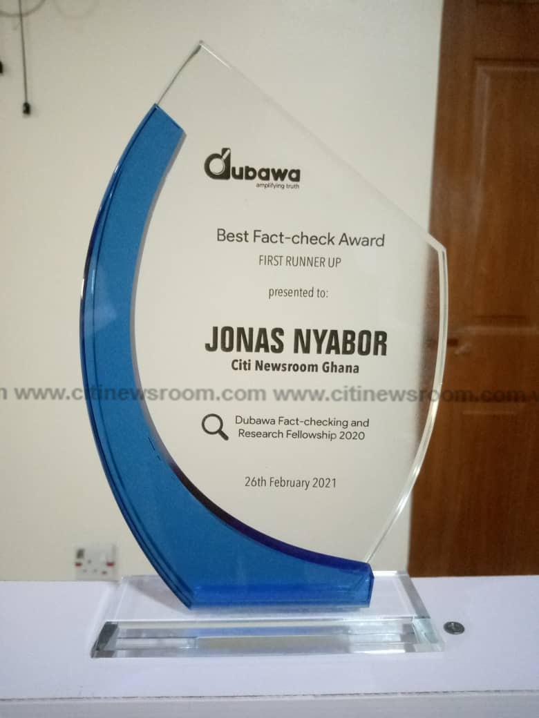 Citi FM/Citi TV’s Jonas Nyabor wins Dubawa fact-checking award