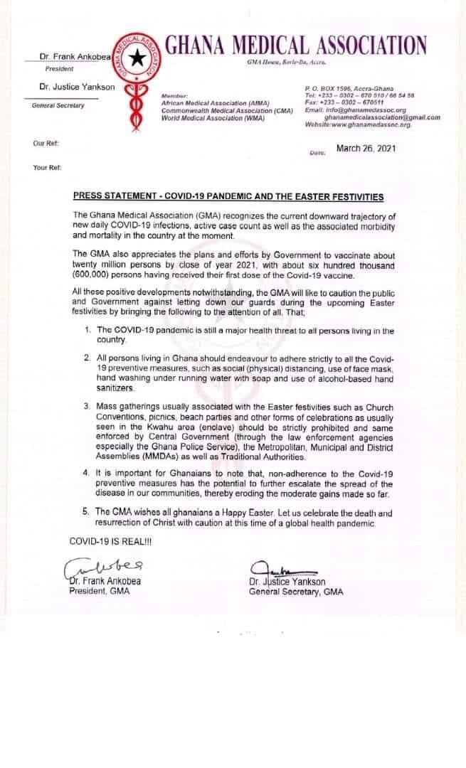 Adhere to COVID-19 safety protocols during Easter festivities – GMA urges